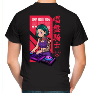 Kaos Kaos DJ Anime Girls Night Vibes – Streetwear Unise