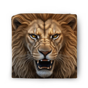 Sarung Bantal Lion face - Singa alam liar 4