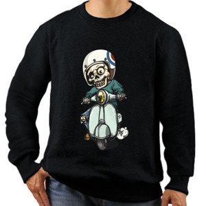 Jaket Sweater Sweater Vespa Skull