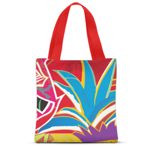 Tas Tote Fullprint Tas Tote dengan gambar Motif Batik Abstrak Modern