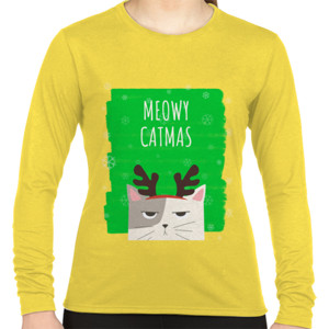 Kaos Meowy Catmas - Kaos Natal Lucu