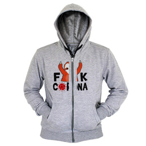 Hoodie Zipper corona fuck