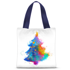 Tas Tote Fullprint splash christmas tree