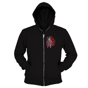 Hoodie Zipper Astronot Space