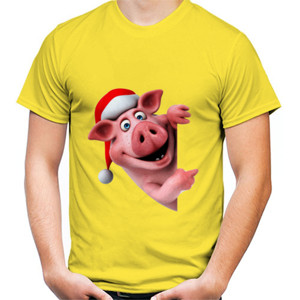 Kaos Hola Pig Santa