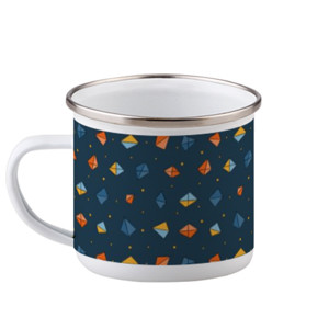 Mug Enamel Night Twist Pattern Mug Enamel