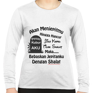 Kaos Kaos Wanita Seri Pesan Alam Kubur #3
