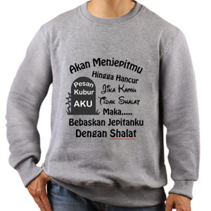 Jaket Sweater Kaos Wanita Seri Pesan Alam Kubur #3