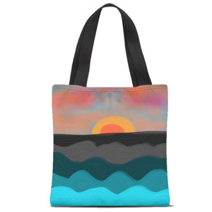 Tas Tote Fullprint Sea waves and sunshine