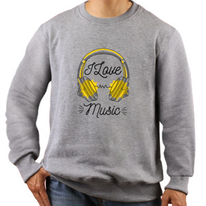 Jaket Sweater Love Music