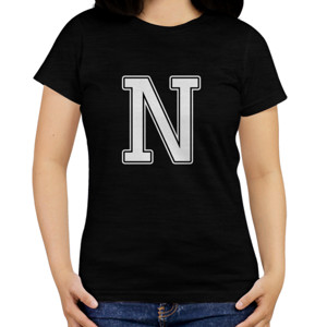 Kaos Kaos Hitam Huruf N Keren