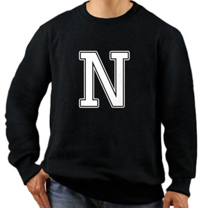 Jaket Sweater Kaos Hitam Huruf N Keren