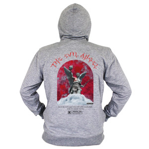 Hoodie Zipper Kaos Streetwear The Evil Angel White