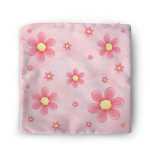 Sarung Bantal Bunga merah bunga pink