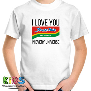 Kaos I Love You Indomie In Every Universe Putih