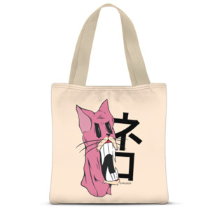 Tas Tote Fullprint #4 pinkcat