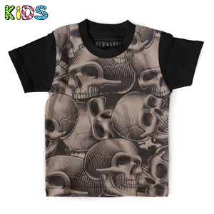 Kaos Anak Full-Print Pattern Of Skulls