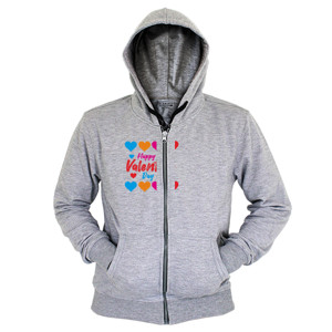 Hoodie Zipper HAPPY VALENTINE DAY