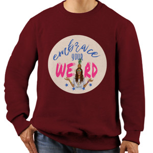 Jaket Sweater Embrace Your Weird, 1 nanas (pink moon)