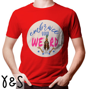 Kaos Embrace Your Weird, 1 nanas (pink moon)