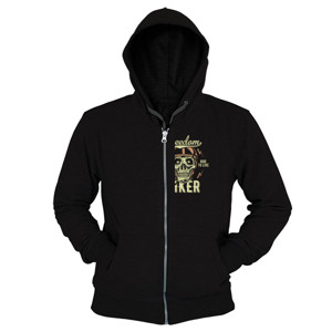 Hoodie Zipper Freedom Biker Born To Ride