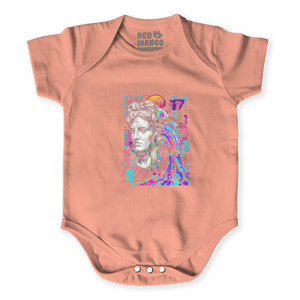 Baby Jumper Kaos Glitch Statue Vaporwave Black Tee
