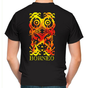 Kaos Borneo - Motif Dayak