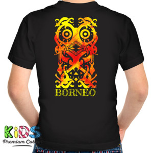 Kaos Borneo - Motif Dayak