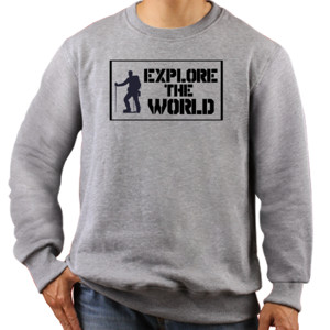 Jaket Sweater Kaos EXPLORE THE WORLD