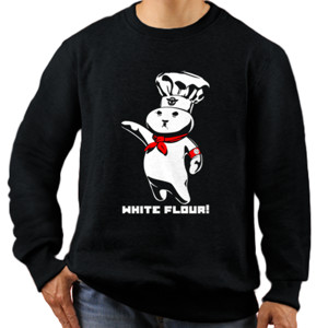 Jaket Sweater New White Dough Flour Parody Funny