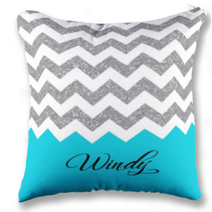 Bantal Chevron Glitter monograph