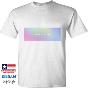 Kaos Kaos Pria Gildan - Take It Slow Gradient