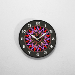 Jam Dinding RED PURPLE LOTUS