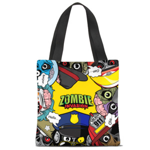 Tas Tote Fullprint Zombie Invasion Bag