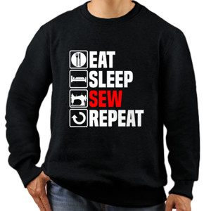 Jaket Sweater Eat Sleep Sew Repeat