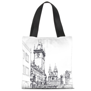 Tas Tote Fullprint Tas Tote Old Town Square Fullprint
