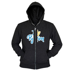 Hoodie Zipper Kaos I Love Python