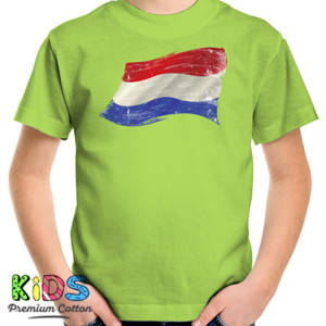 Kaos Grunge Netherland Flags