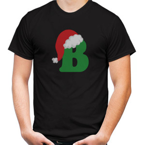 Kaos Christmas Letter B Alphabet Natal