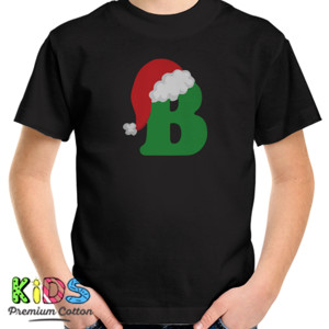 Kaos Christmas Letter B Alphabet Natal