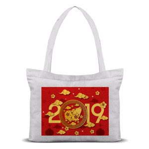 Tas Tote Tahun Baru Golden Pig