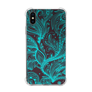 Batik Motif Daun Biru Hitam Casing HP