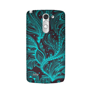 Batik Motif Daun Biru Hitam Casing HP