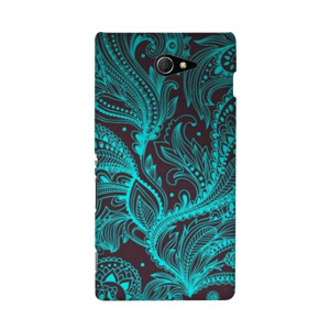 Batik Motif Daun Biru Hitam Casing HP
