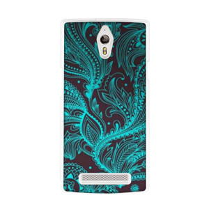 Batik Motif Daun Biru Hitam Casing HP