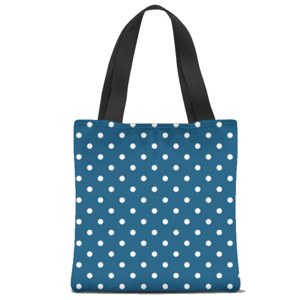 Tas Tote Fullprint Polkadot Blue 2018