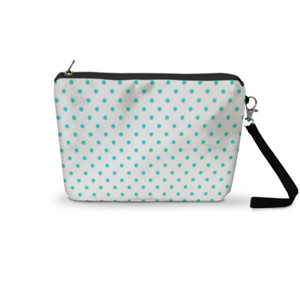 Pouch Trapesium Turqu Dot Pouch