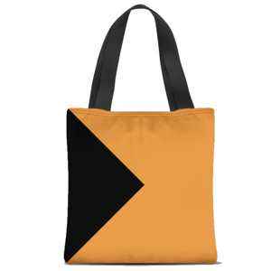 Tas Tote Fullprint segitiga hitam