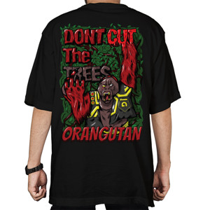 Kaos Oversize Illustrasi Orangutan - GOSTA