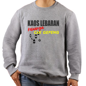 Jaket Sweater Kaos Lebaran Keluarga Customized